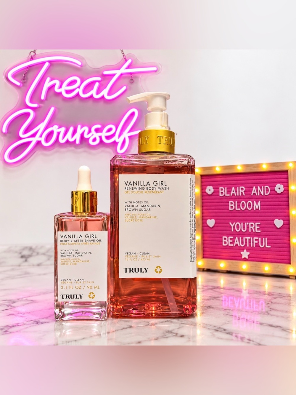 Truly Beauty Vanilla Girl Body Wash & After Shave Oil Bundle - Discontinued